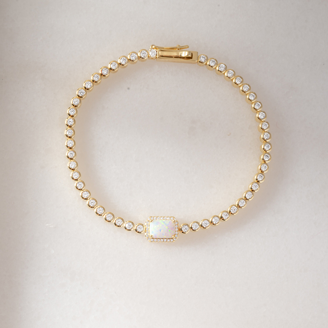 Self Love I'm choosing my peace Opal Stone Bracelet
