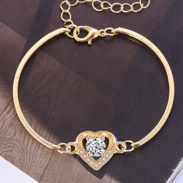 For Daughter-In-Heart - Marriage Made You Family Love Made You My Daughter Diamond Heart Bracelet