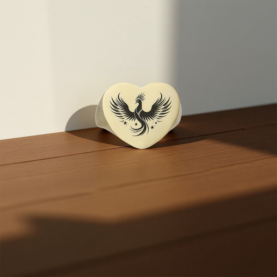 Phoenix rising from ashes Ring