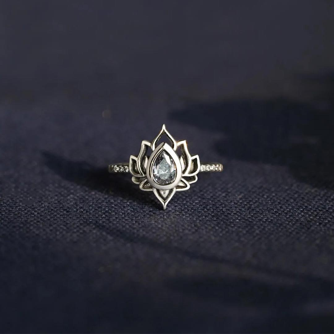 Just breathe  Lotus Ring