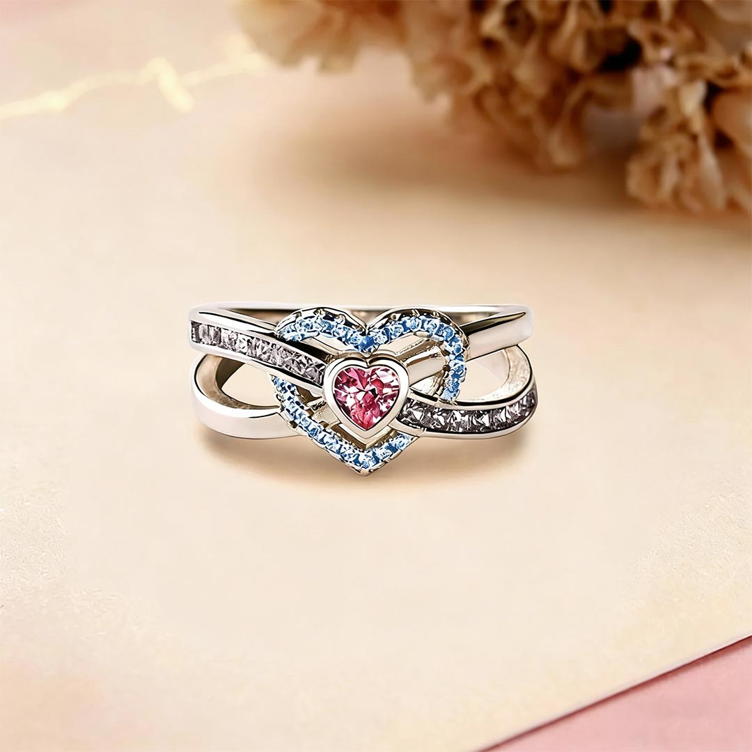 For Love - S925 I Love You Until Infinity Runs Out Custom Infinite Love Cubic Zirconia Ring