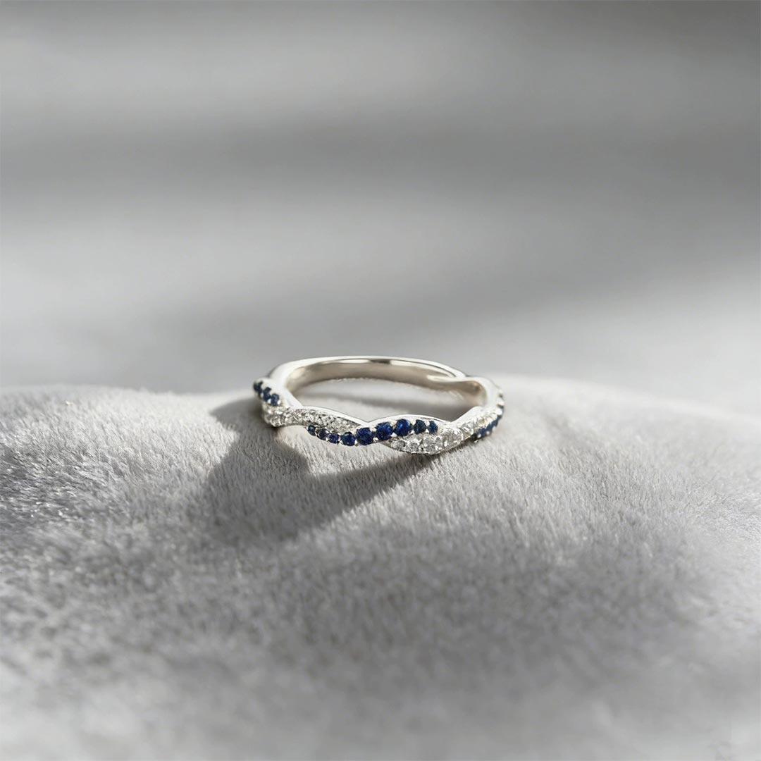 For Mother Custom Birthstone Mother Daughter Twist Ring