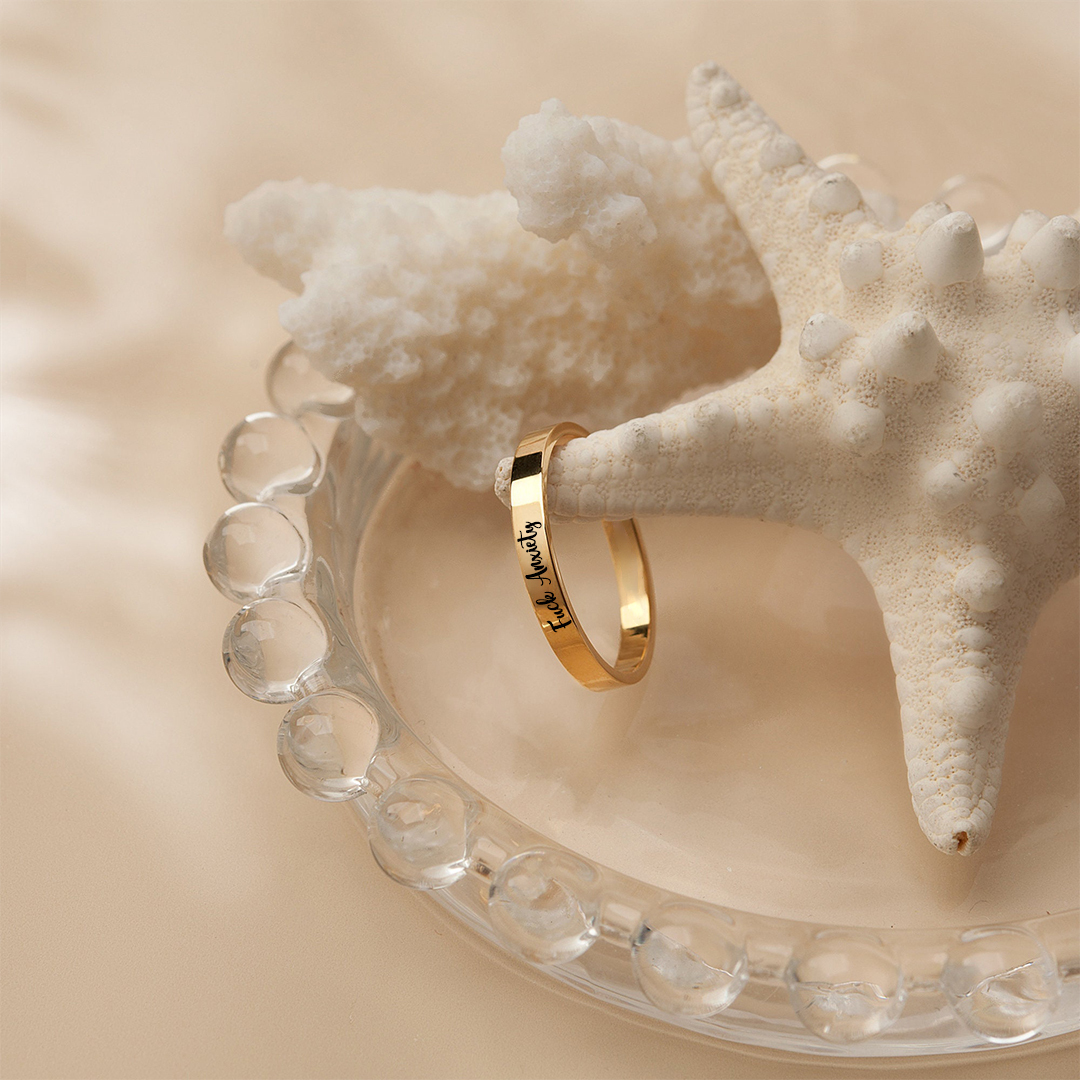 S925 Fuck Anxiety Circle Ring