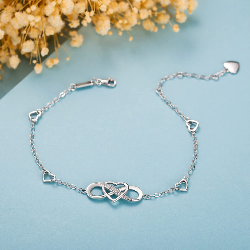 For Grandaughter - S925 You Will Always Have Me,And I Will Always Have You Infinite Heart Bracelet