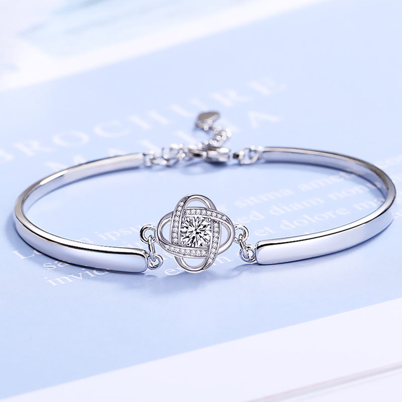 For Daughter - I Am Always With You Diamond Knot Bracelet-37bracelet
