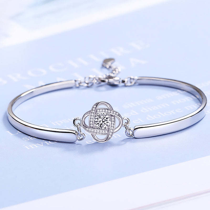 For Daughter - I Am Always With You Diamond Knot Bracelet-37bracelet