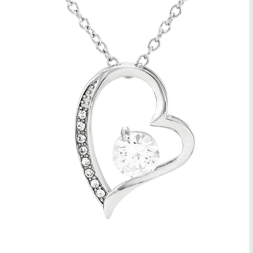 For Wife - I Love You Forever And Always Heart Necklace