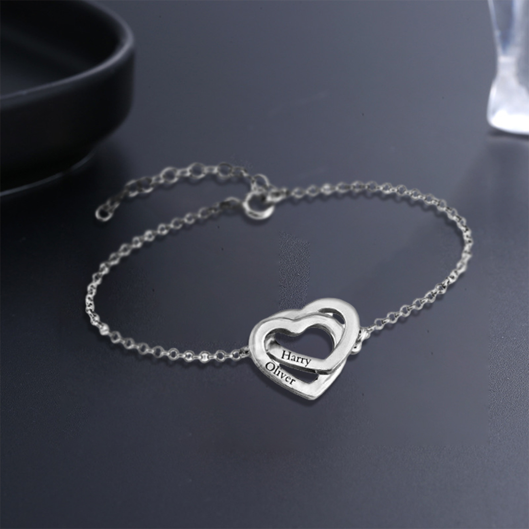 For Love - S925 I Had You And You Had Me Name Date Custom Love Linked Bracelet