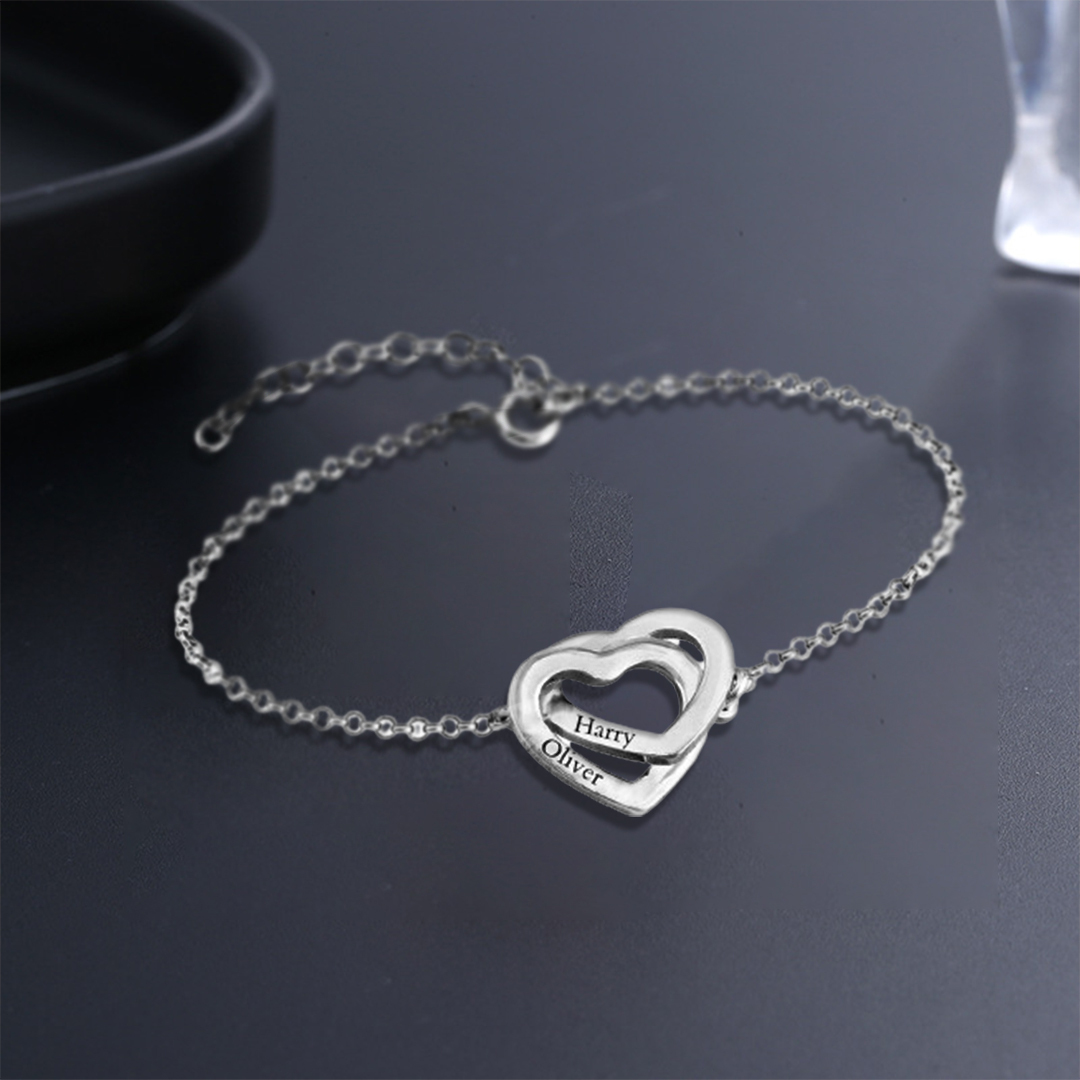 For Love - S925 I Had You And You Had Me Name Date Custom Love Linked Bracelet