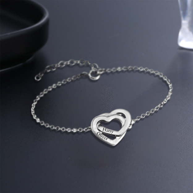 For Love - S925 I Had You And You Had Me Name Date Custom Love Linked Bracelet