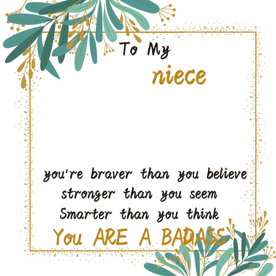 For Niece - You Are A Badass Sunflower Necklace