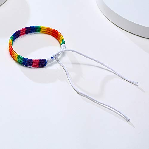 Bold Rainbow Braided Bracelet