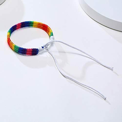 Bold Rainbow Braided Bracelet