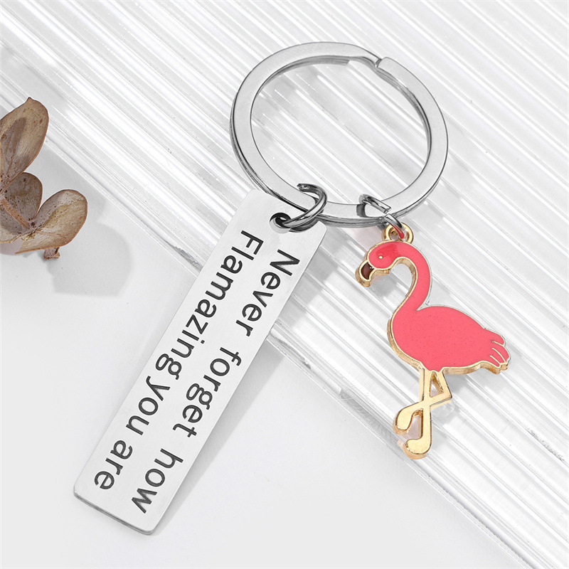 Never Forget How Flamazing You Are Flamingo Keychain
