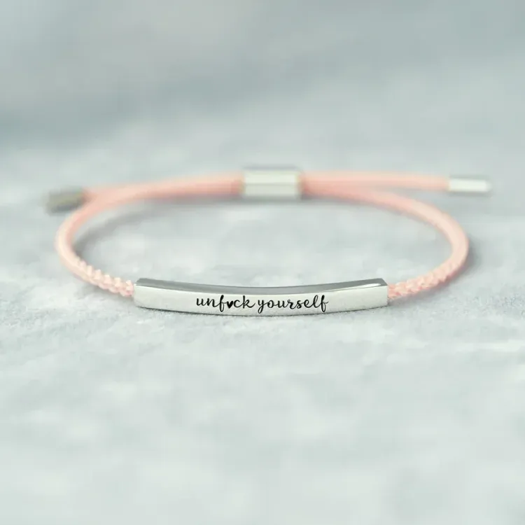 For Self - Unf🖤ck Yourself Braided Bracelet