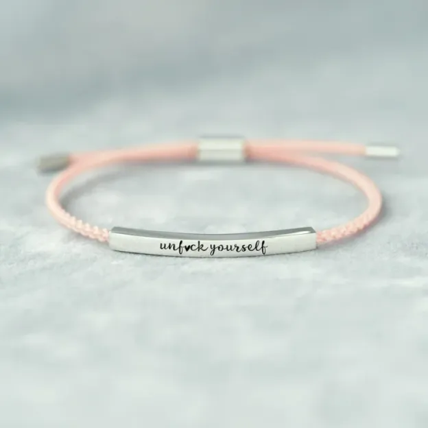 For Self - Unf🖤ck Yourself Braided Bracelet