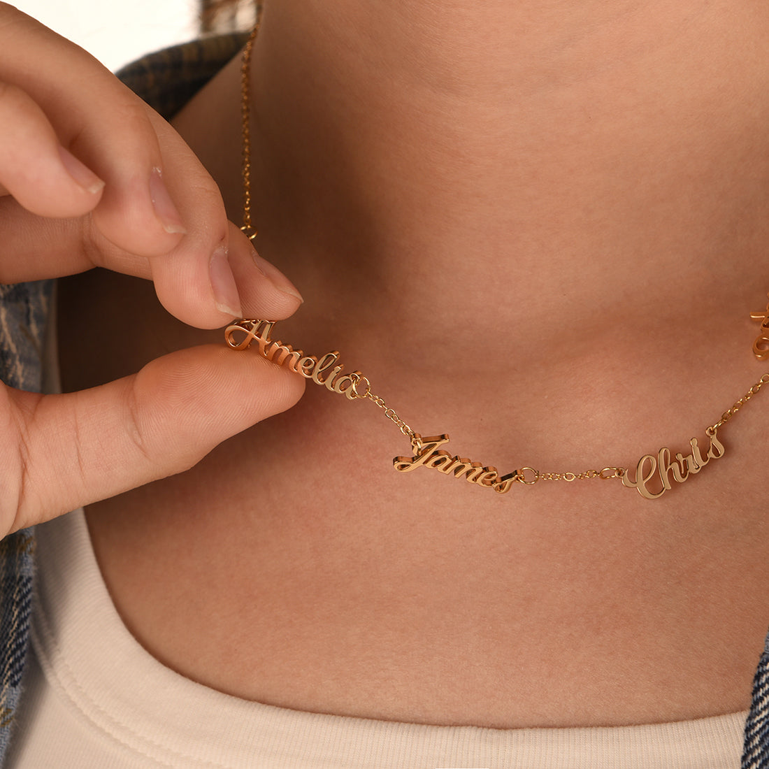 "Always Close to Her Heart" – Personalized Name Necklace