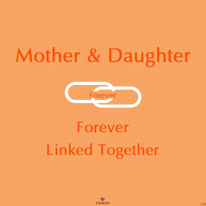 Mother & Daughter Forever Linked Together Heart to Heart Bracelet