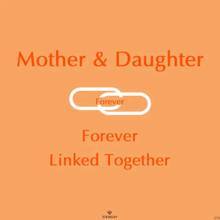 Mother & Daughter Forever Linked Together Heart to Heart Bracelet