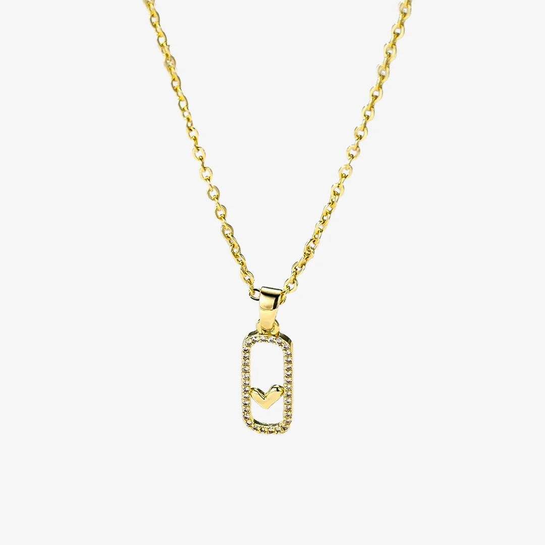 For Unbiological Daughter - Forever Linked Together Circle Heart Necklace