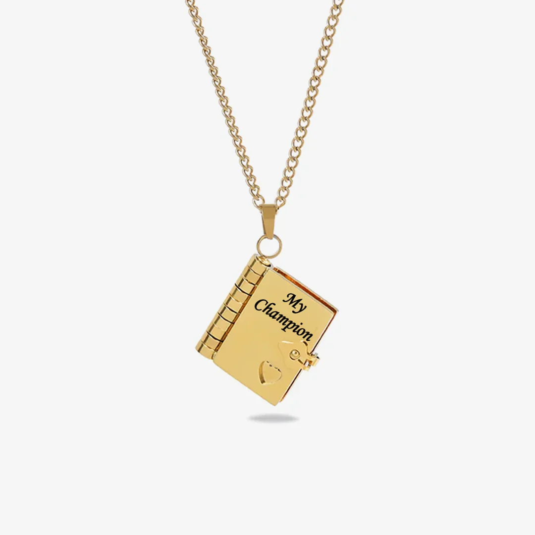For Son - My Champion Book Necklace
