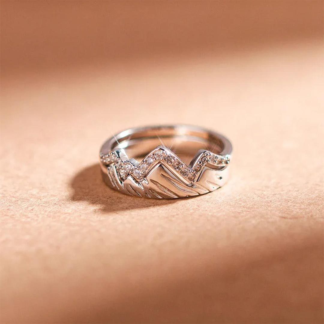 S925 Keep Climbing Stack Ring