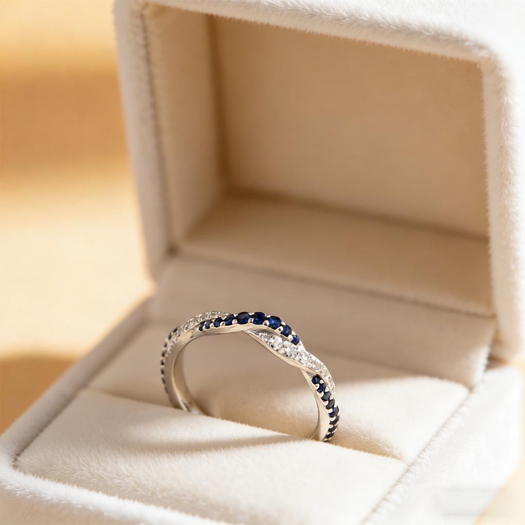 For Mother Custom Birthstone Mother Daughter Twist Ring