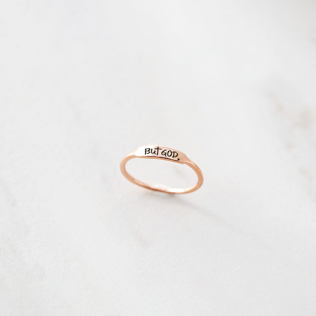 "But God" God Bar Ring
