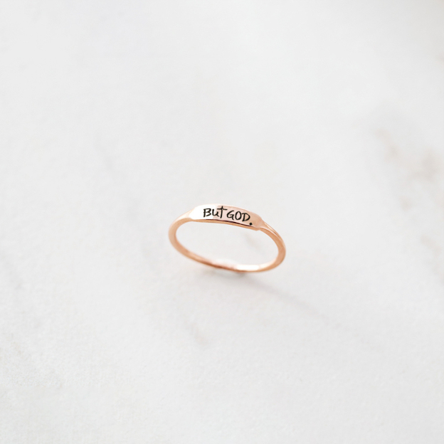 "But God" God Bar Ring