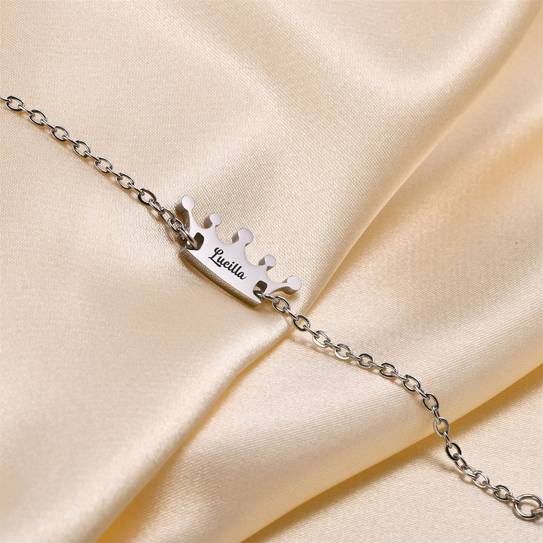 Custom Name Crown Bracelet