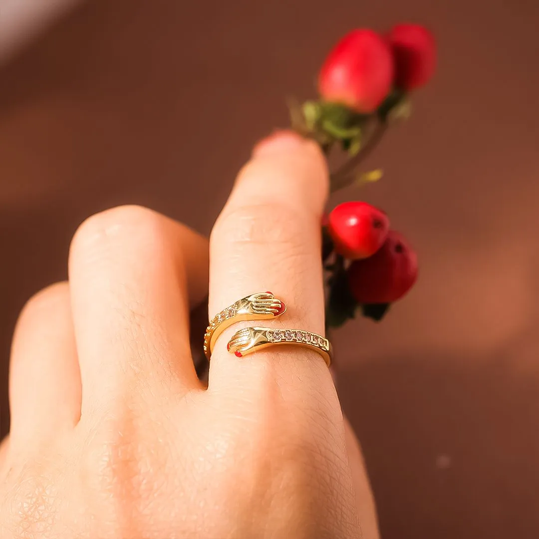 S925 Custom Name Hug Ring