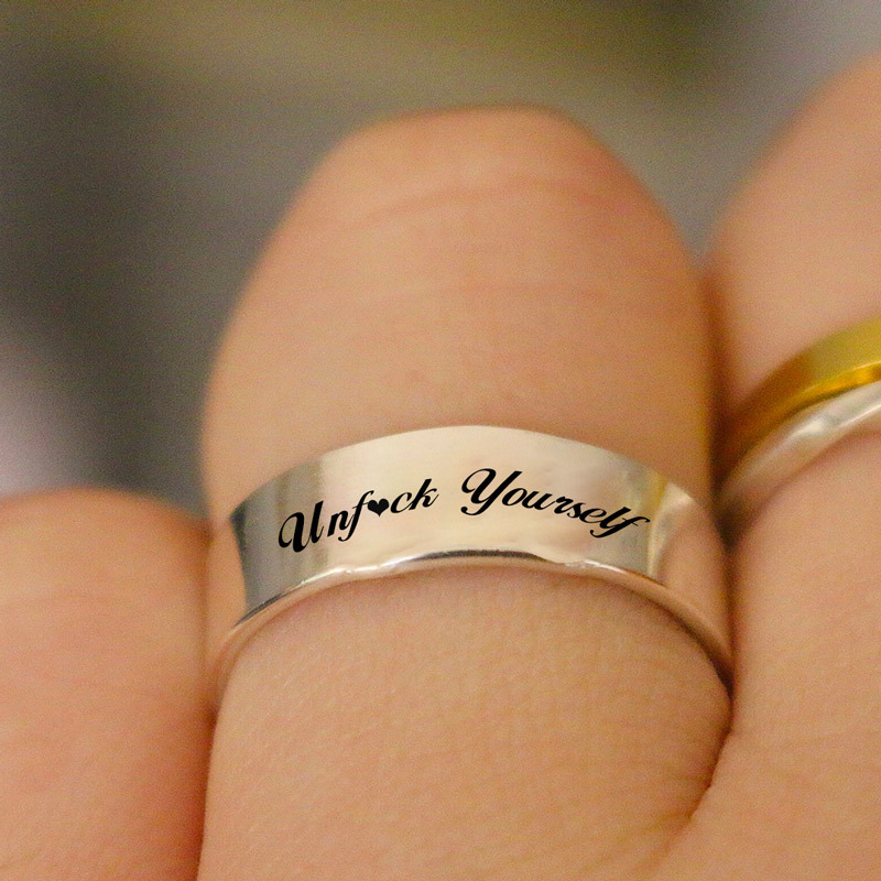 Unf❤️ck Yourself Wid Band Ring