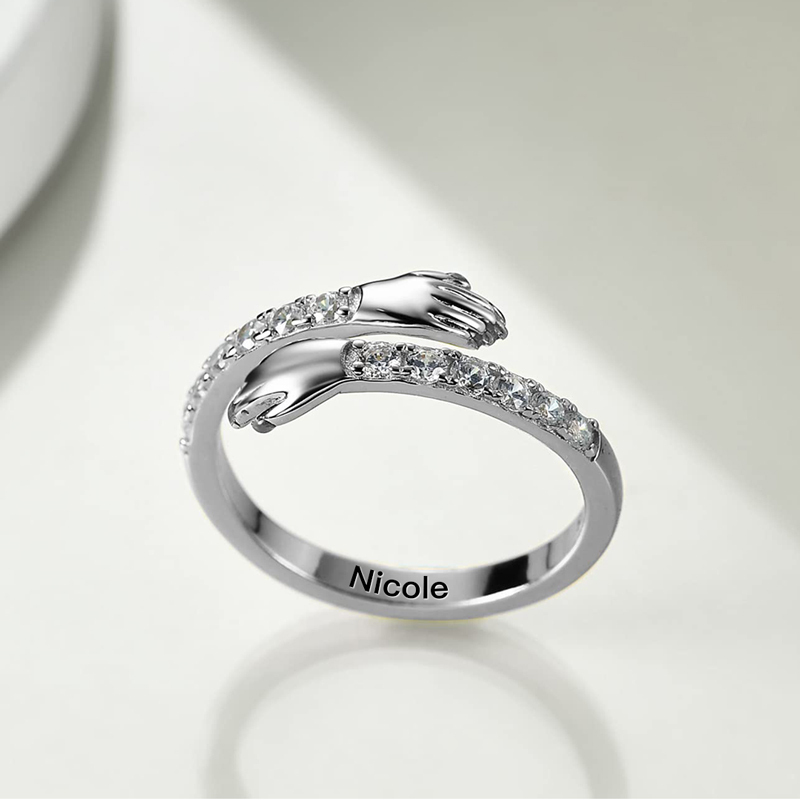 Custom Name Embrace Ring