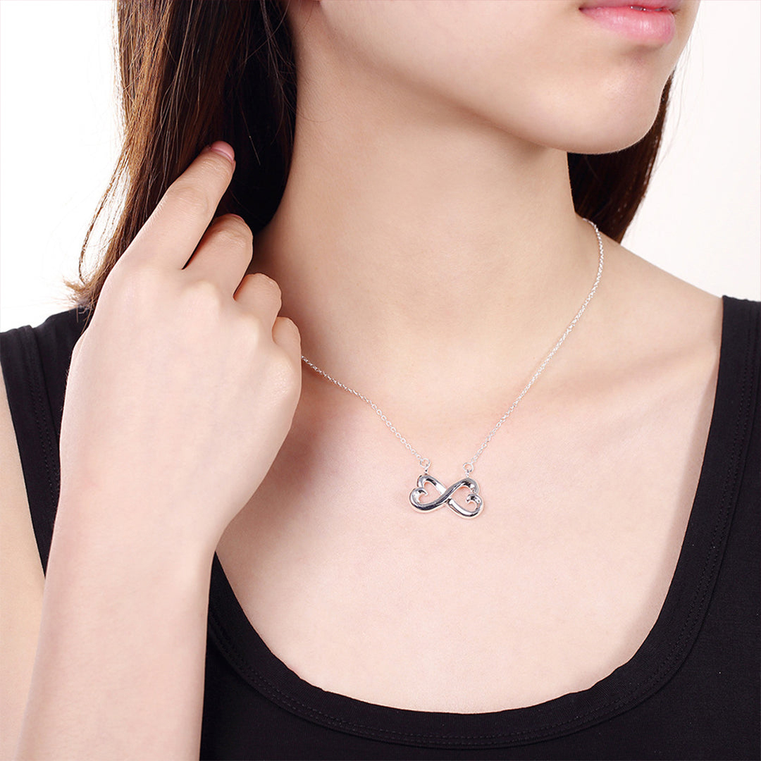For Bonus Daughter - S925 Love Makes You My Daughter Silver Necklace