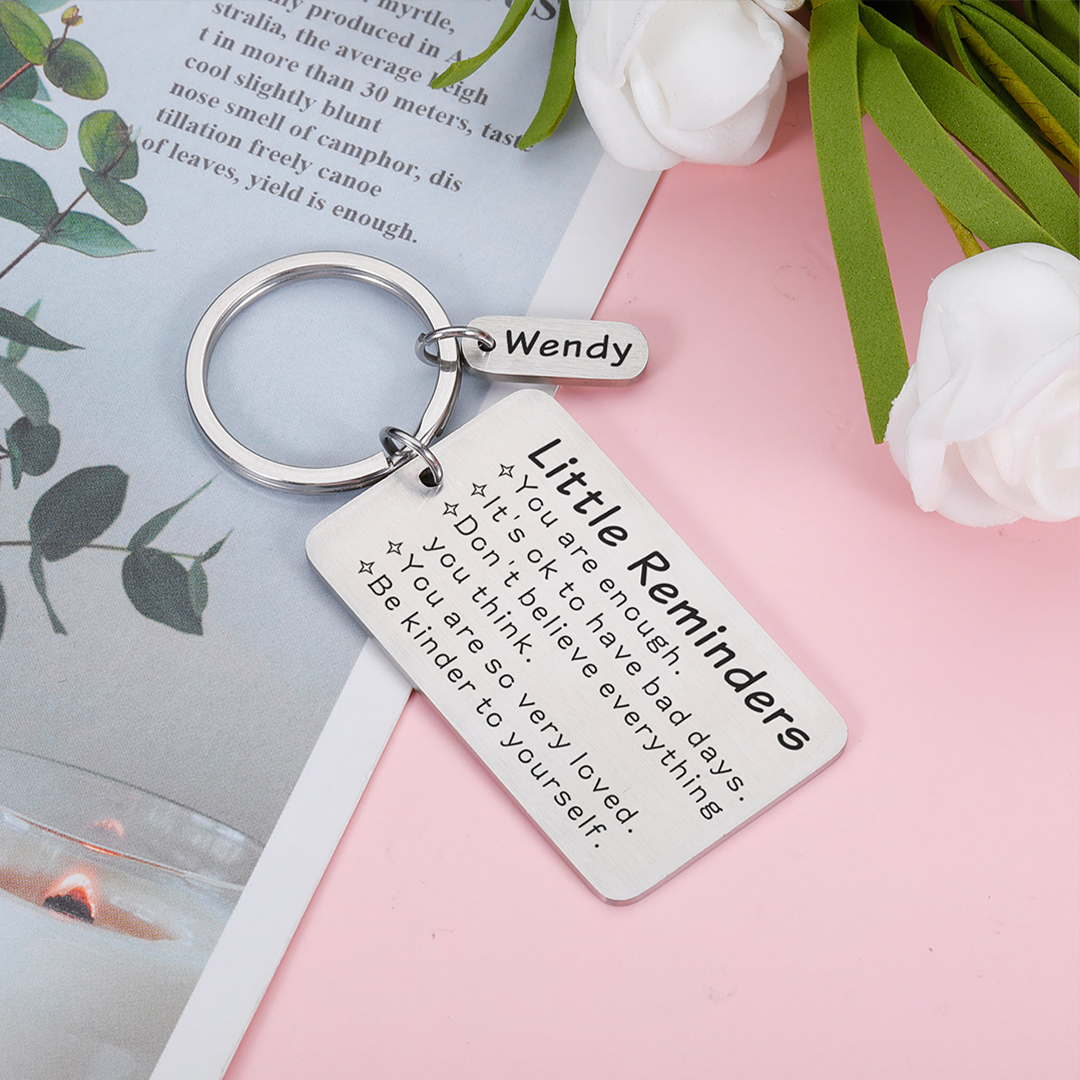 Little Reminders Custom Name Keychain