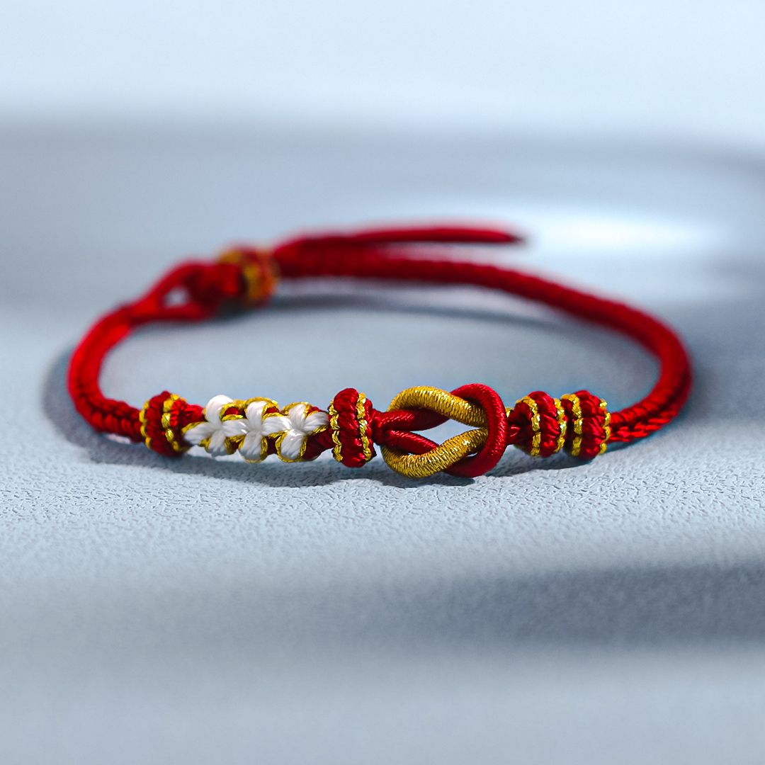 For Granddaughter - Grandmother And Granddaughter A link That Can Never Be Undone Peach Knot Bracelet