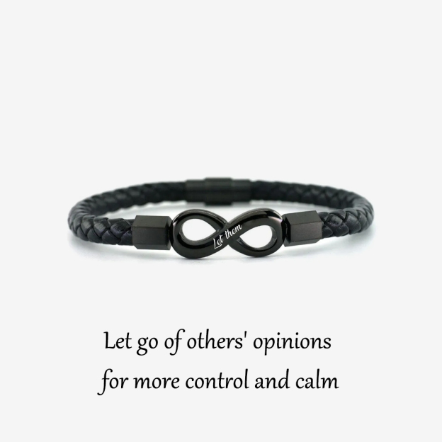 Let Them Ceramic Infinity Braided Bracelet