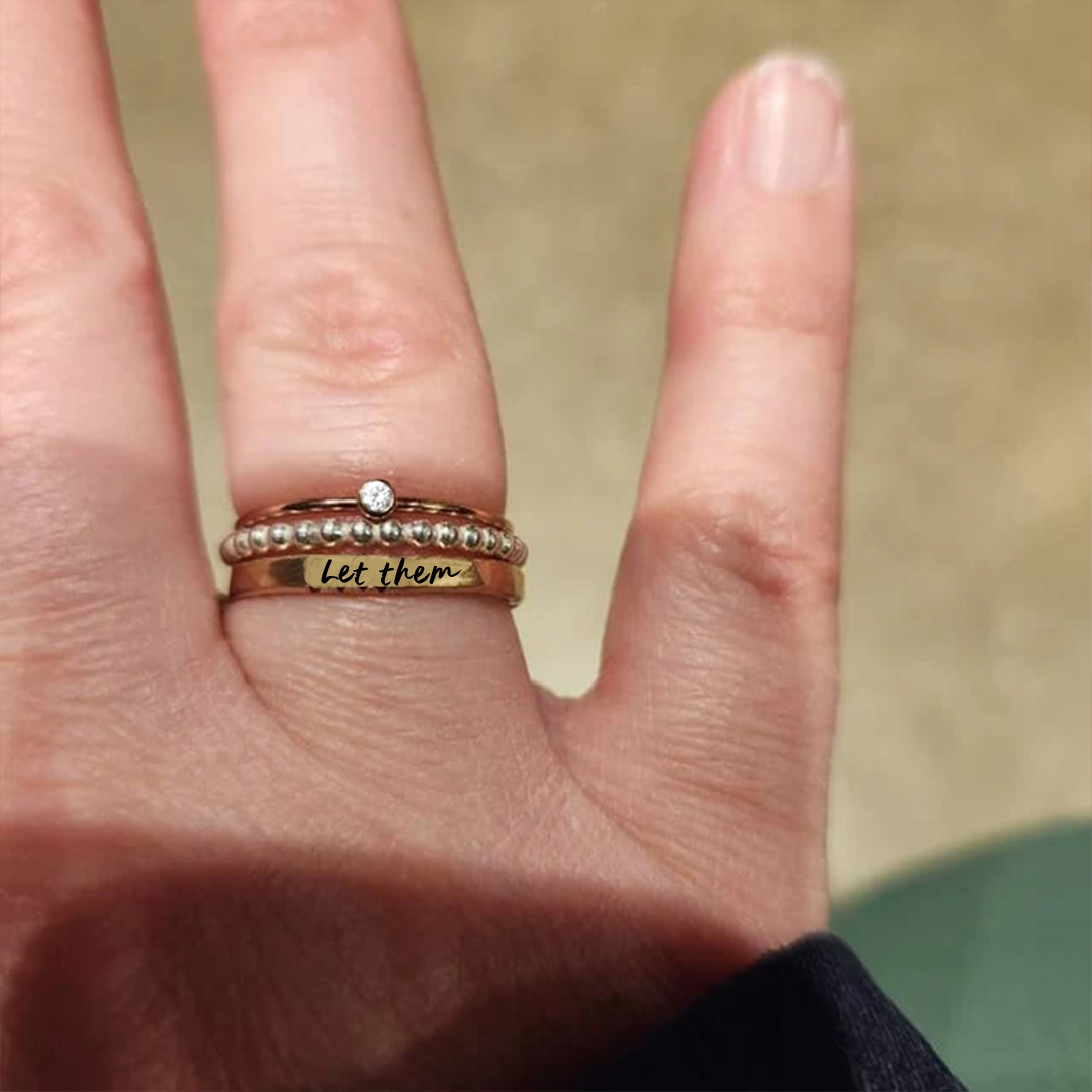 Let Them Stacked Ring - 3 Rings Set