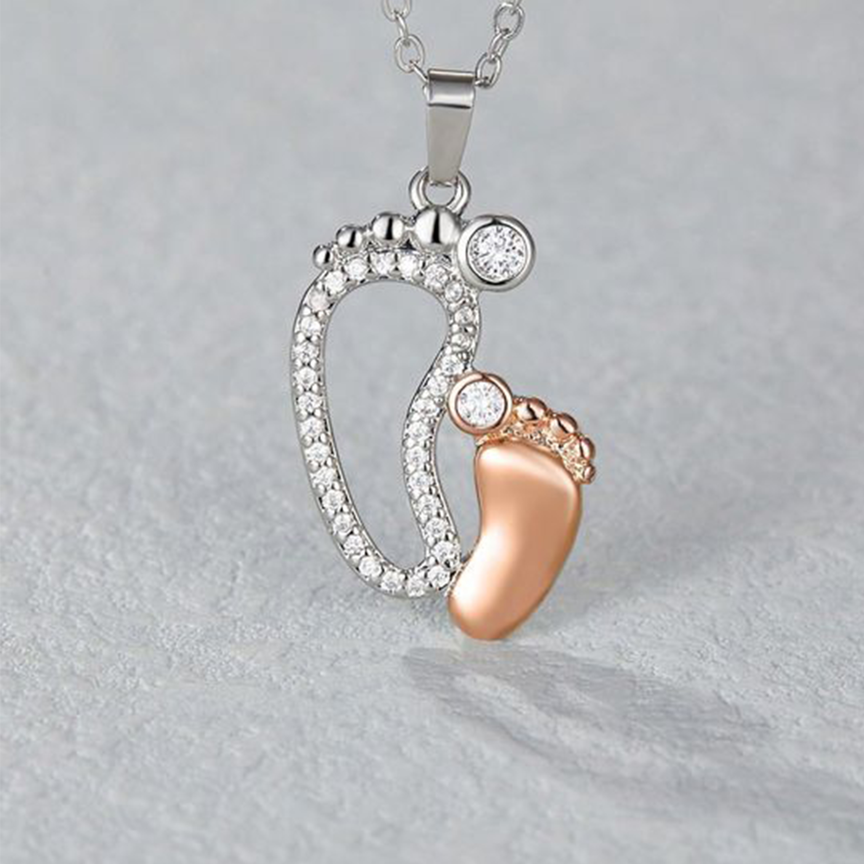 For New Mama - Lovely Feet Necklace