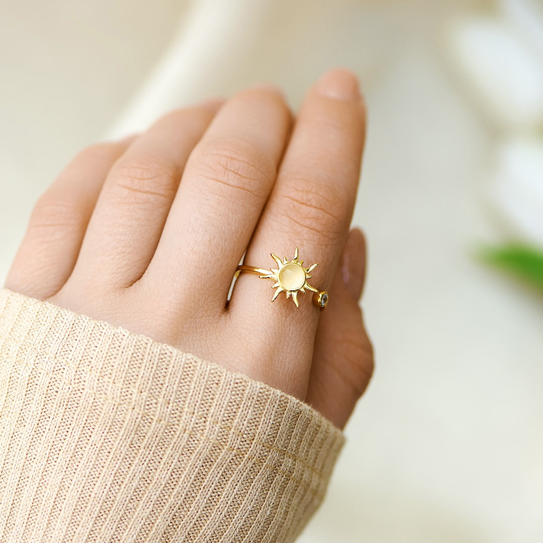 For Daughter - Sun Fidget Open Ring