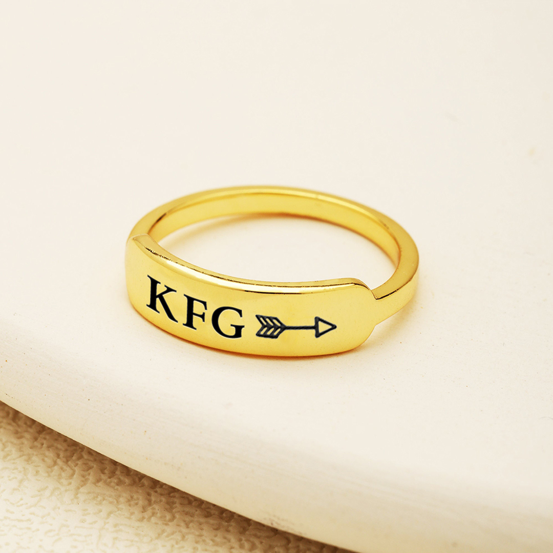 Keep Fucking Going Dainty Bar Ring