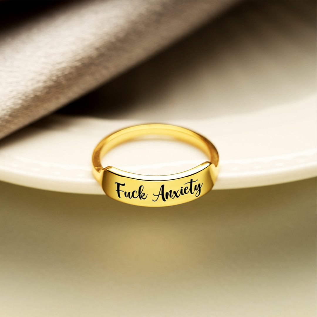 FUCk Anxiety Bar Ring