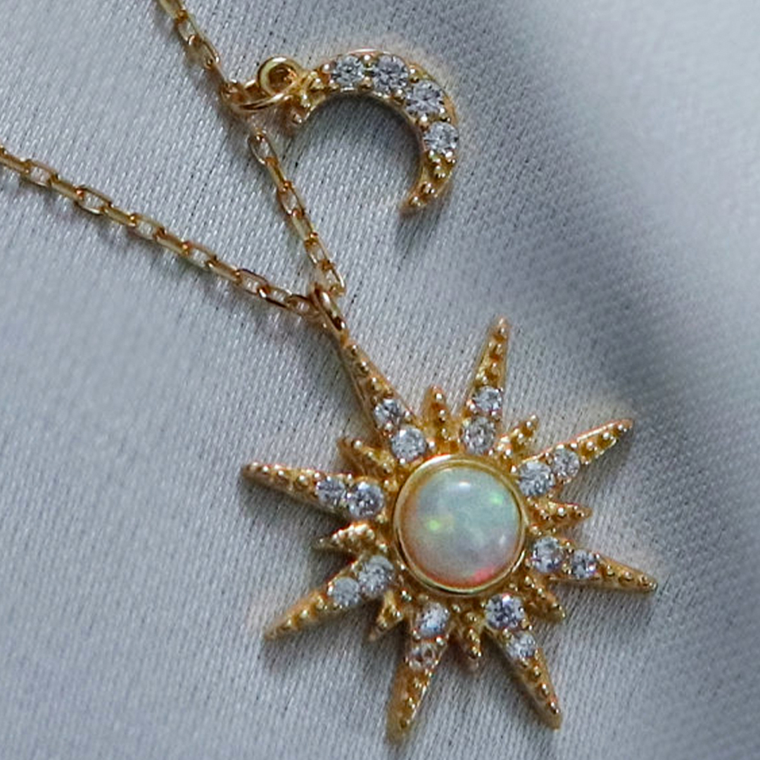 For Bonus Daughter - Hearts Are Linked Moon And Star Necklace