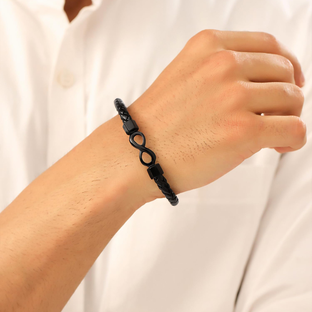 For Son - You Are Braver Infinity Braided Bracelet