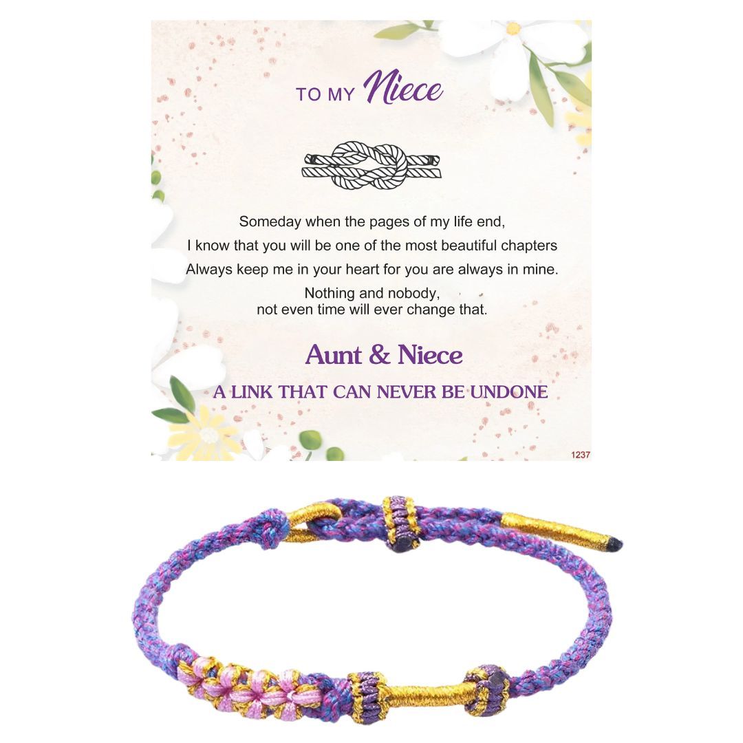 For Niece Peach Blossom Knot Bracelet