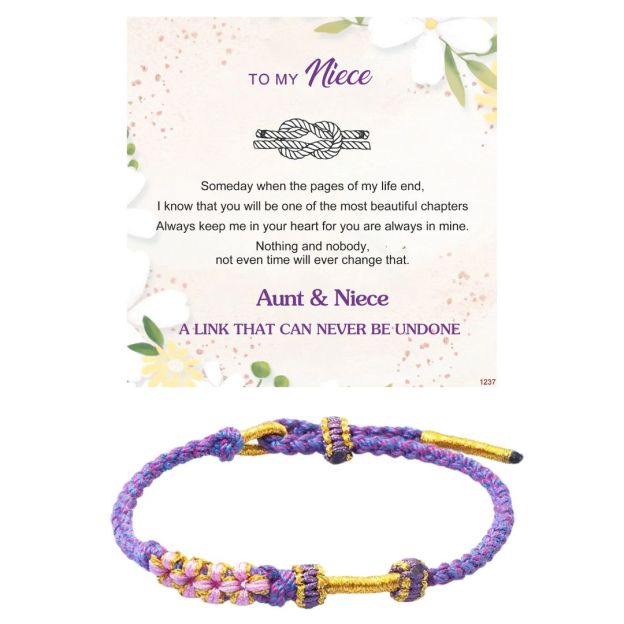 For Niece Peach Blossom Knot Bracelet