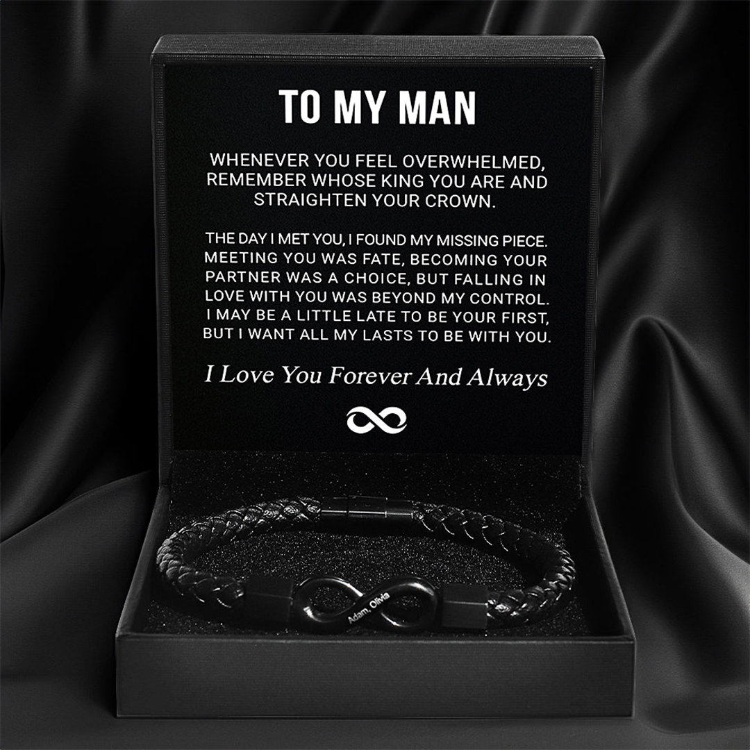 For Love - Remember Whose King You Are And Straighten Your Crown Infinity Bracelet