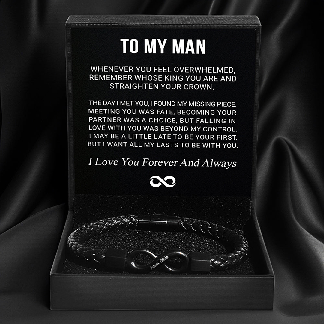 For Love - Remember Whose King You Are And Straighten Your Crown Infinity Bracelet