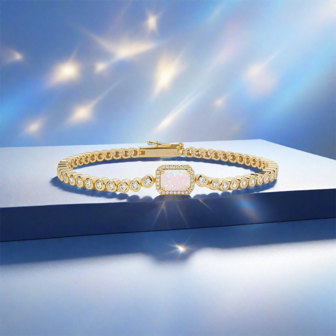 Self Love I'm choosing my peace Opal Stone Bracelet