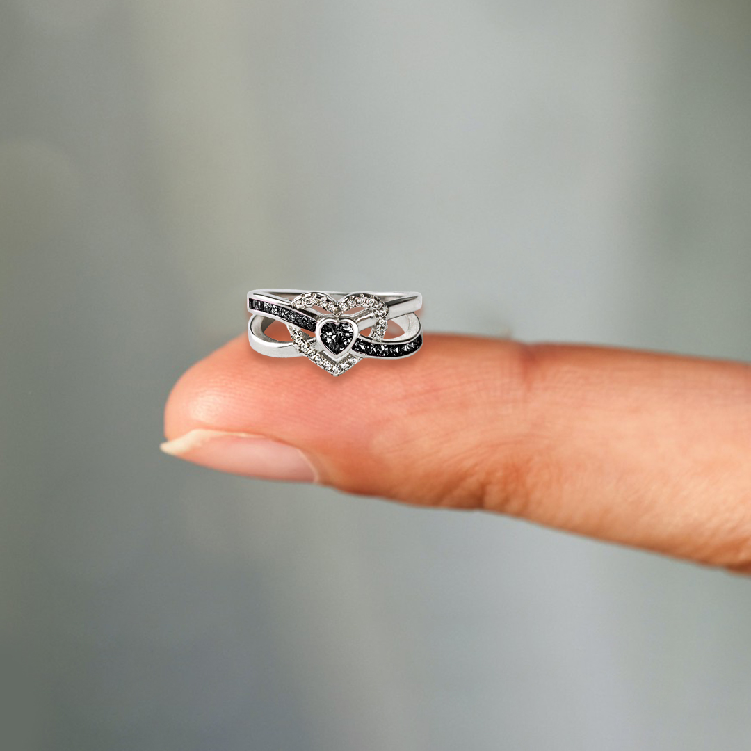 Self Love Infinity Heart Within Heart Ring